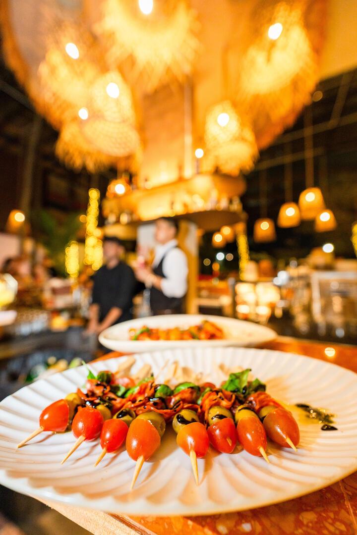 A spread of Mediterranean dishes at SOLH